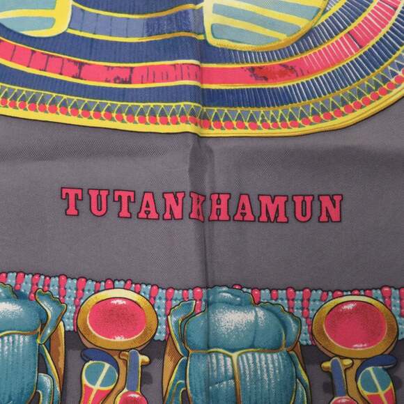 HERMES Authentic Gray Silk Scarf - Picture 2 of 5